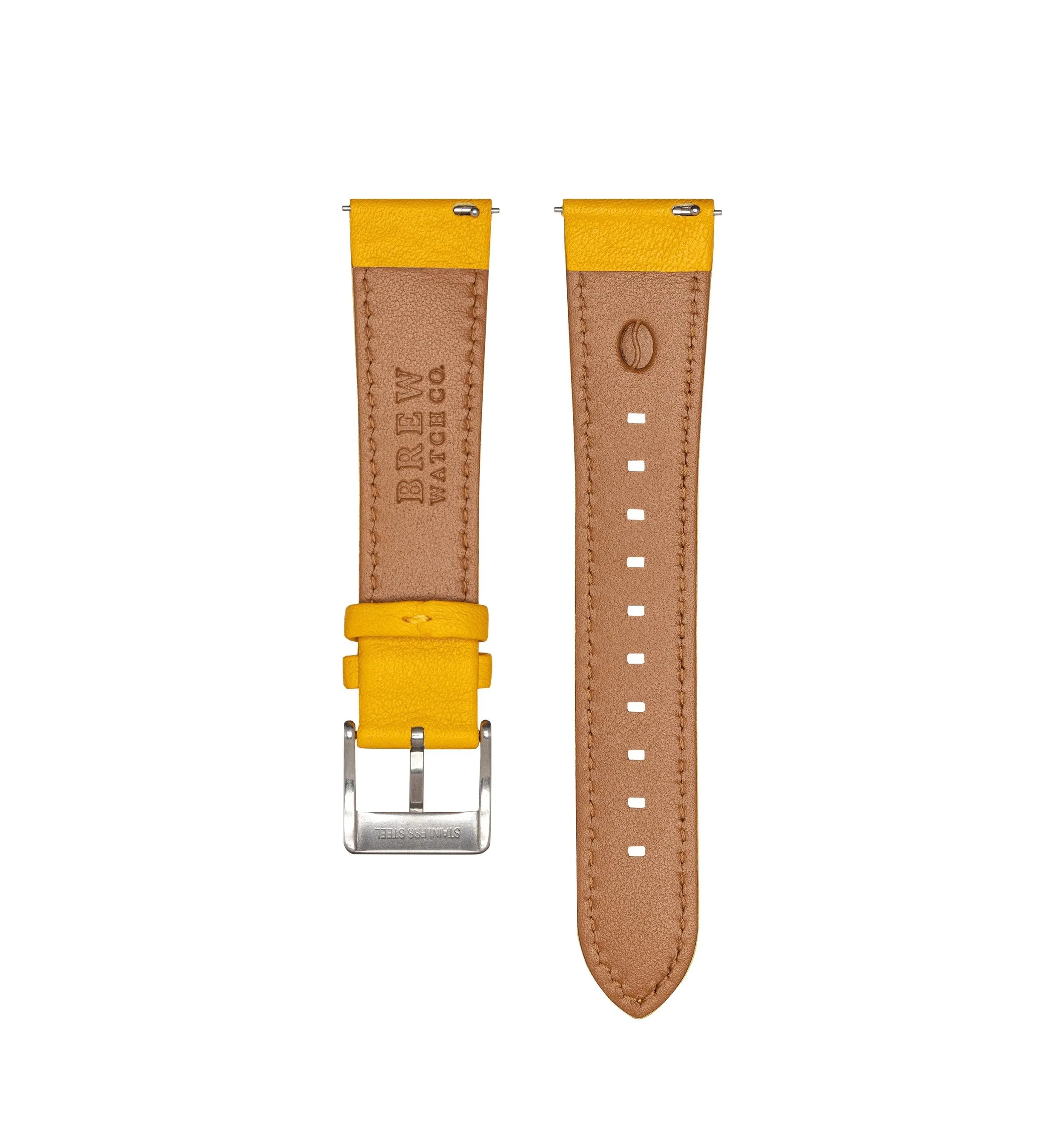 Leather Strap in Yellow Yoch 22mm