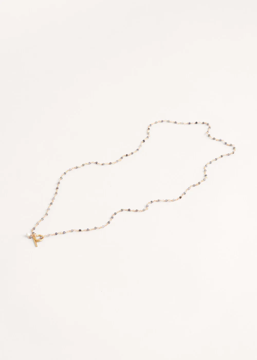 LEE BEADED BAR CHAIN - PYRITE