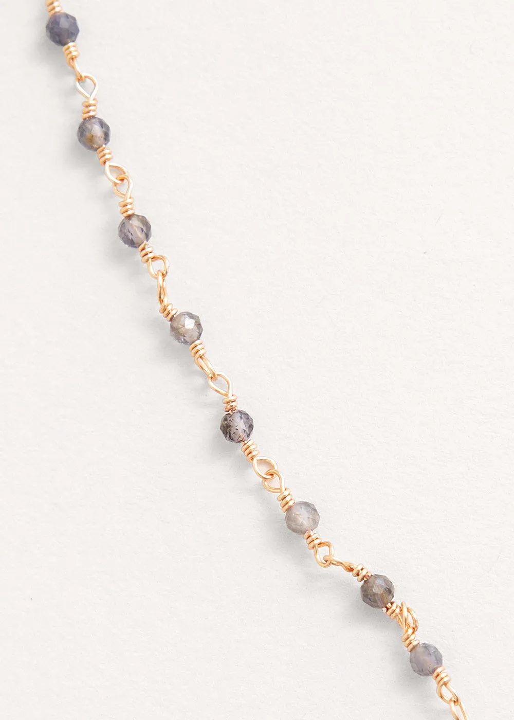 LEE BEADED BAR CHAIN - PYRITE