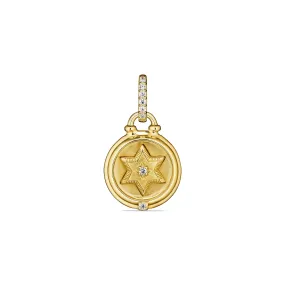 Little Luxuries Star of David Medallion with Diamonds in 18K