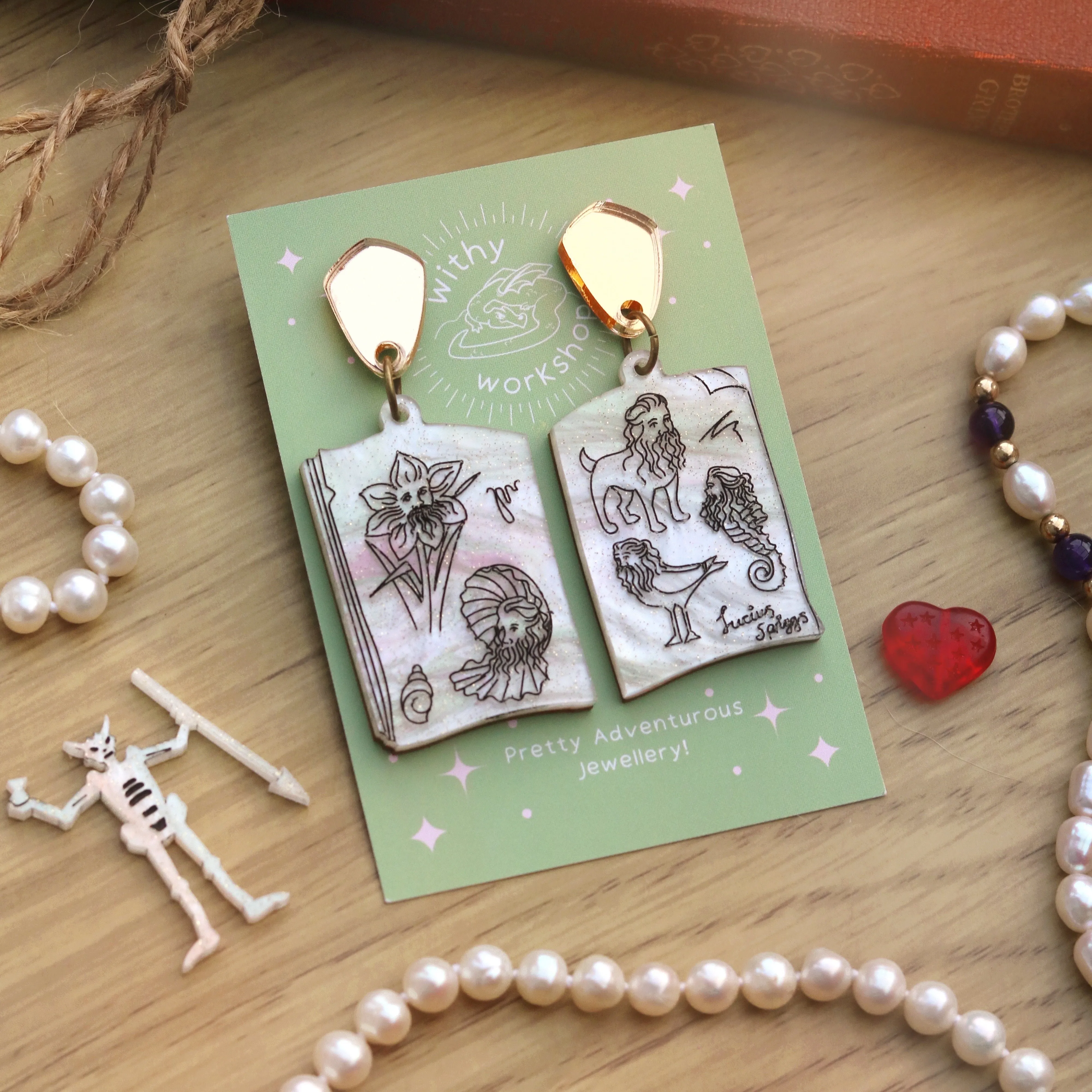 Lucius’s Sketchbook earrings