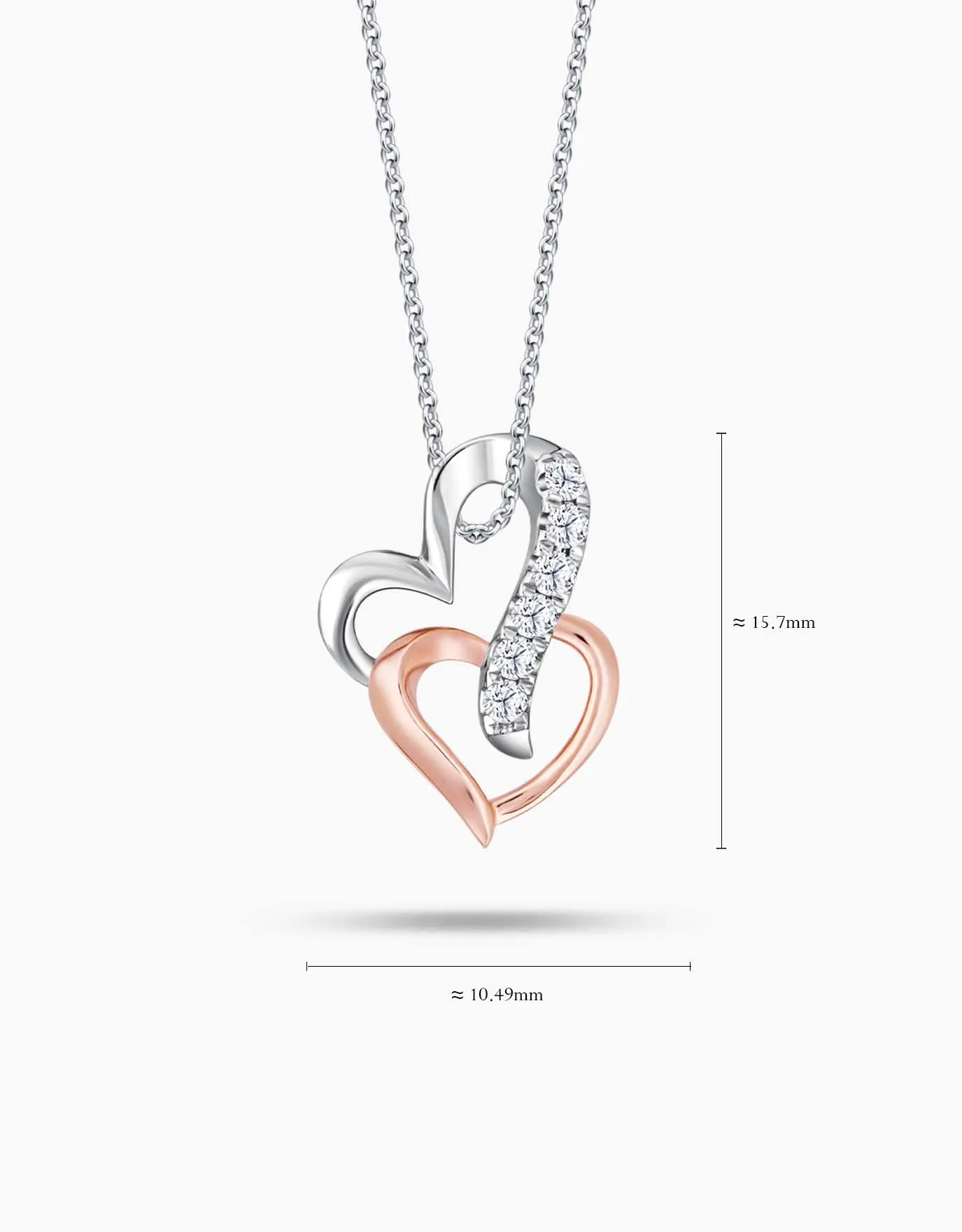 LVC Charmes Intertwined Hearts Diamond Pendant