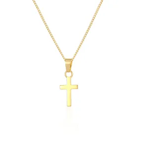 Mini Cross Pendant - 18K Gold