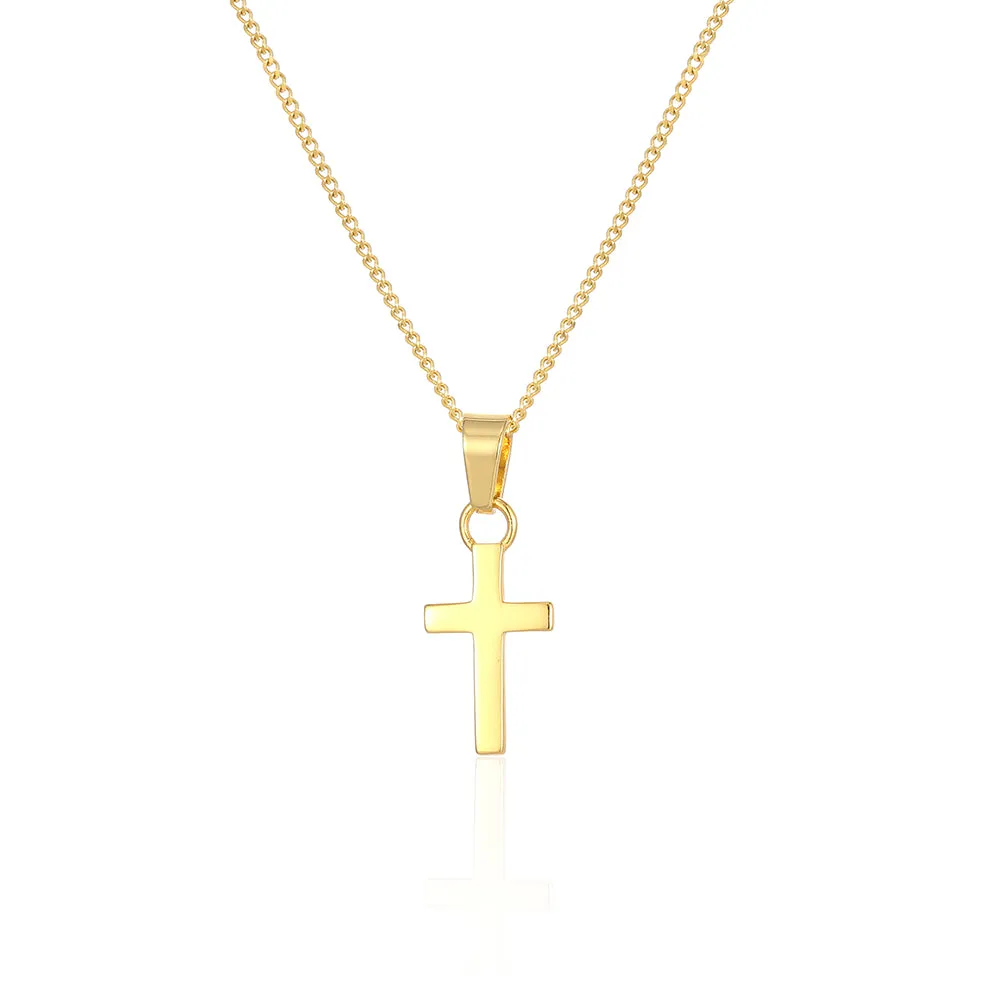 Mini Cross Pendant - 18K Gold