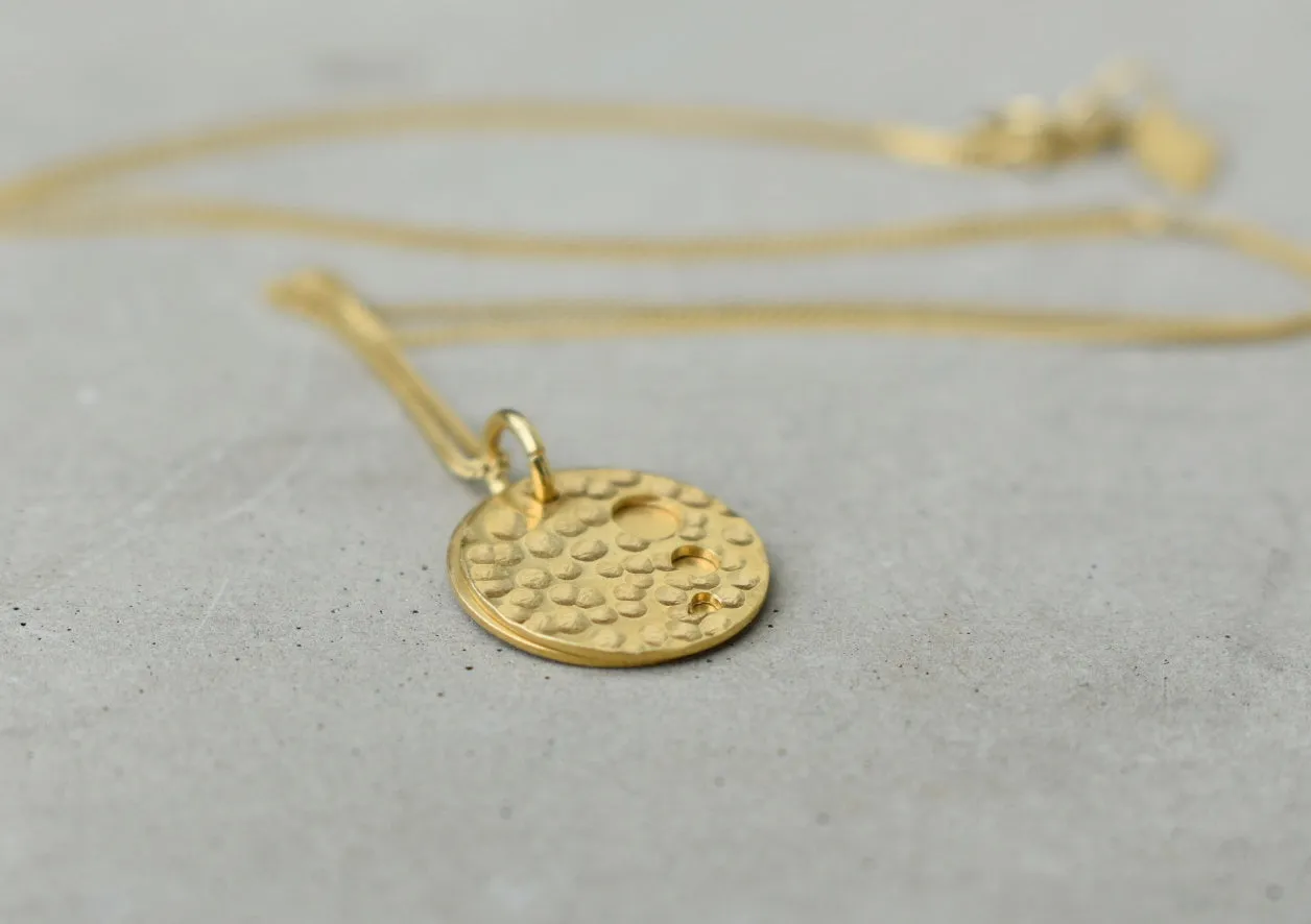 Mini Round n Rounder Gold Necklace