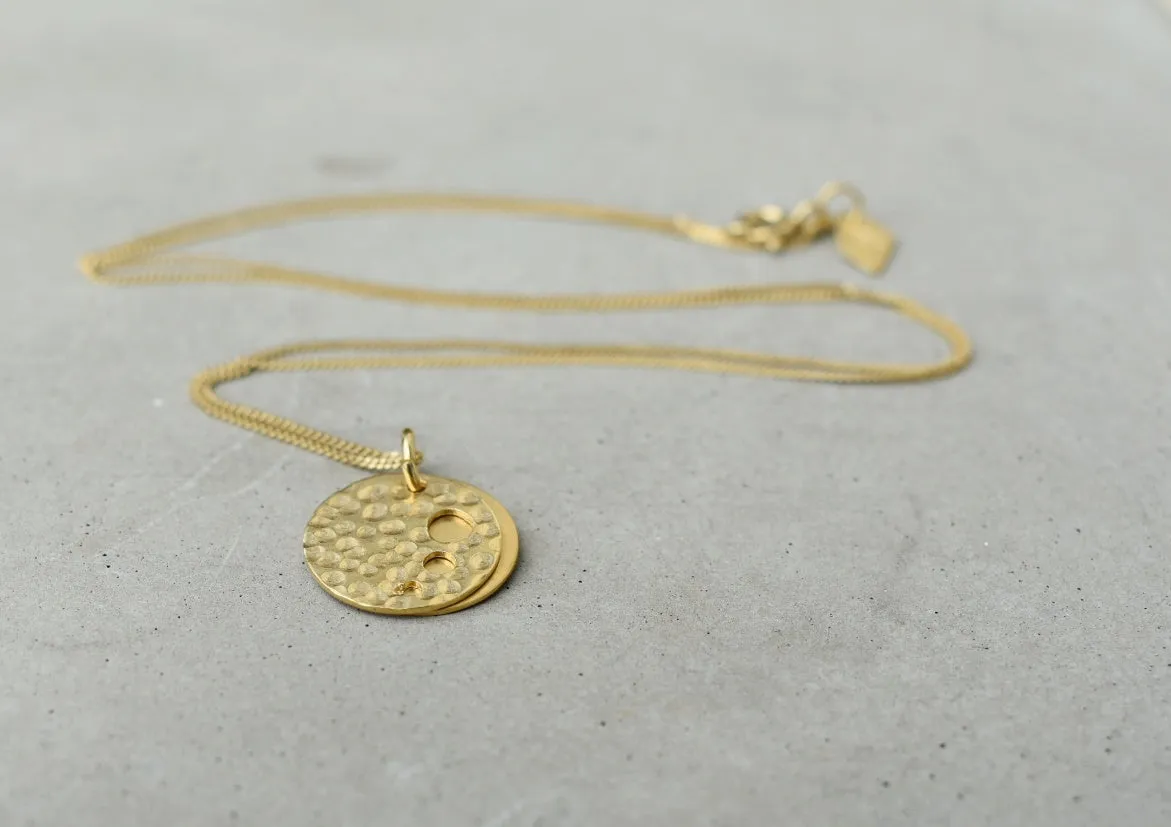 Mini Round n Rounder Gold Necklace