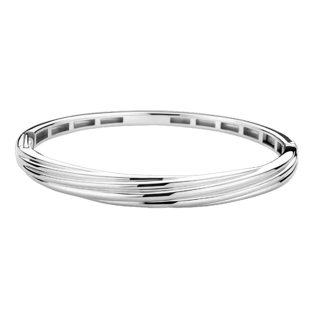 MODERN STYLE STERLING SILVER BANGLE BRACELET