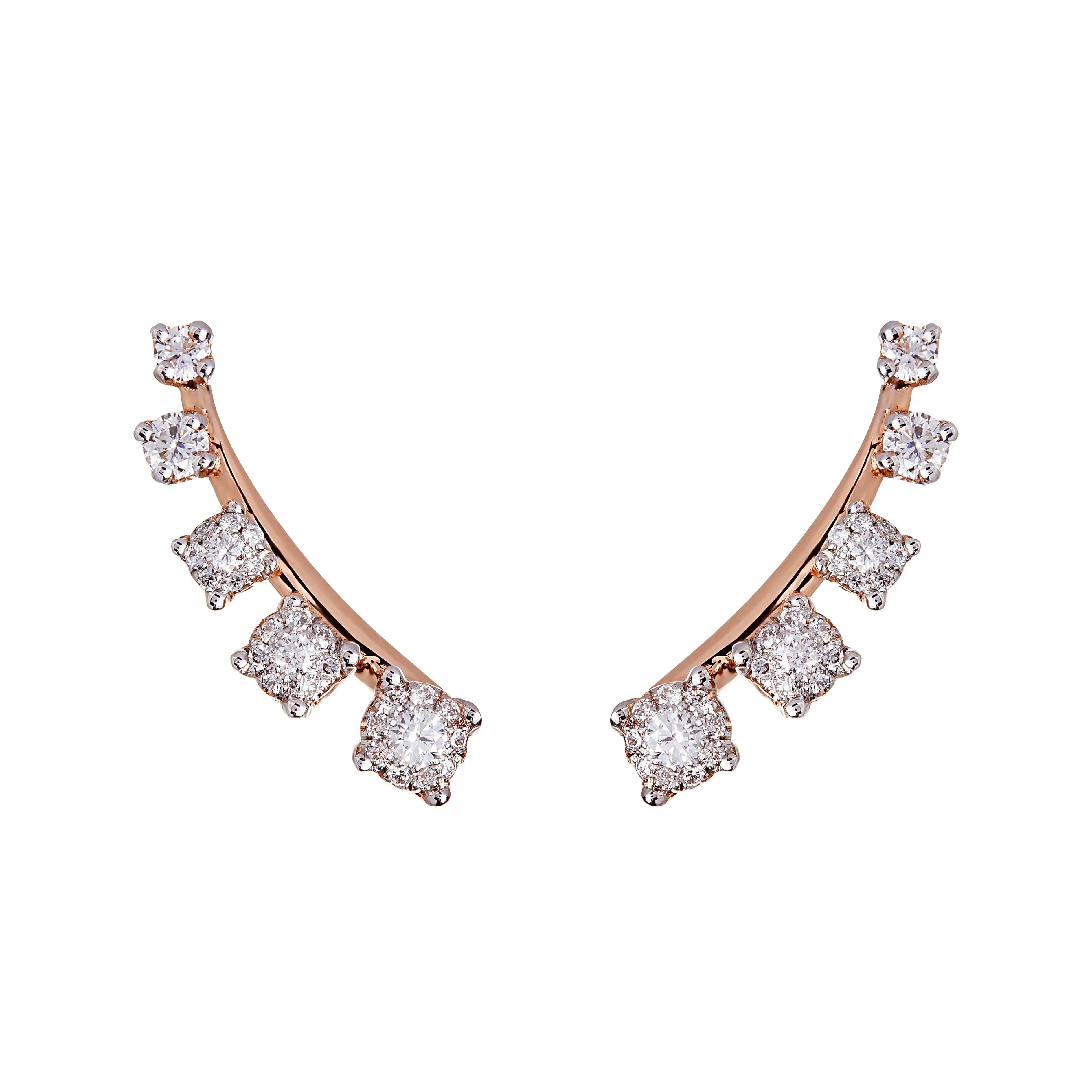 Mtondo Earrings - Diamond - Rose Gold