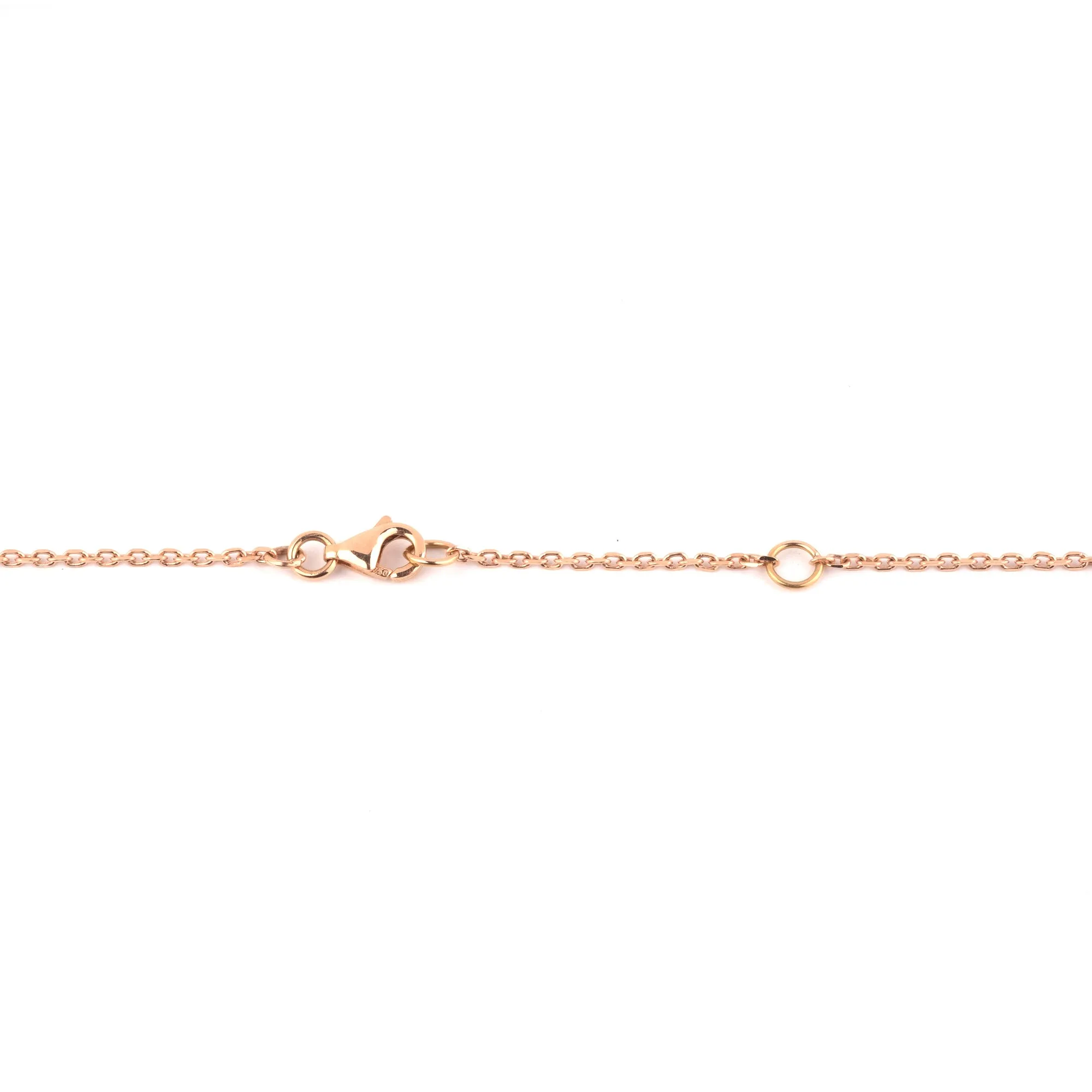 Multi coloured gemstones & diamonds 18k rose gold long necklace