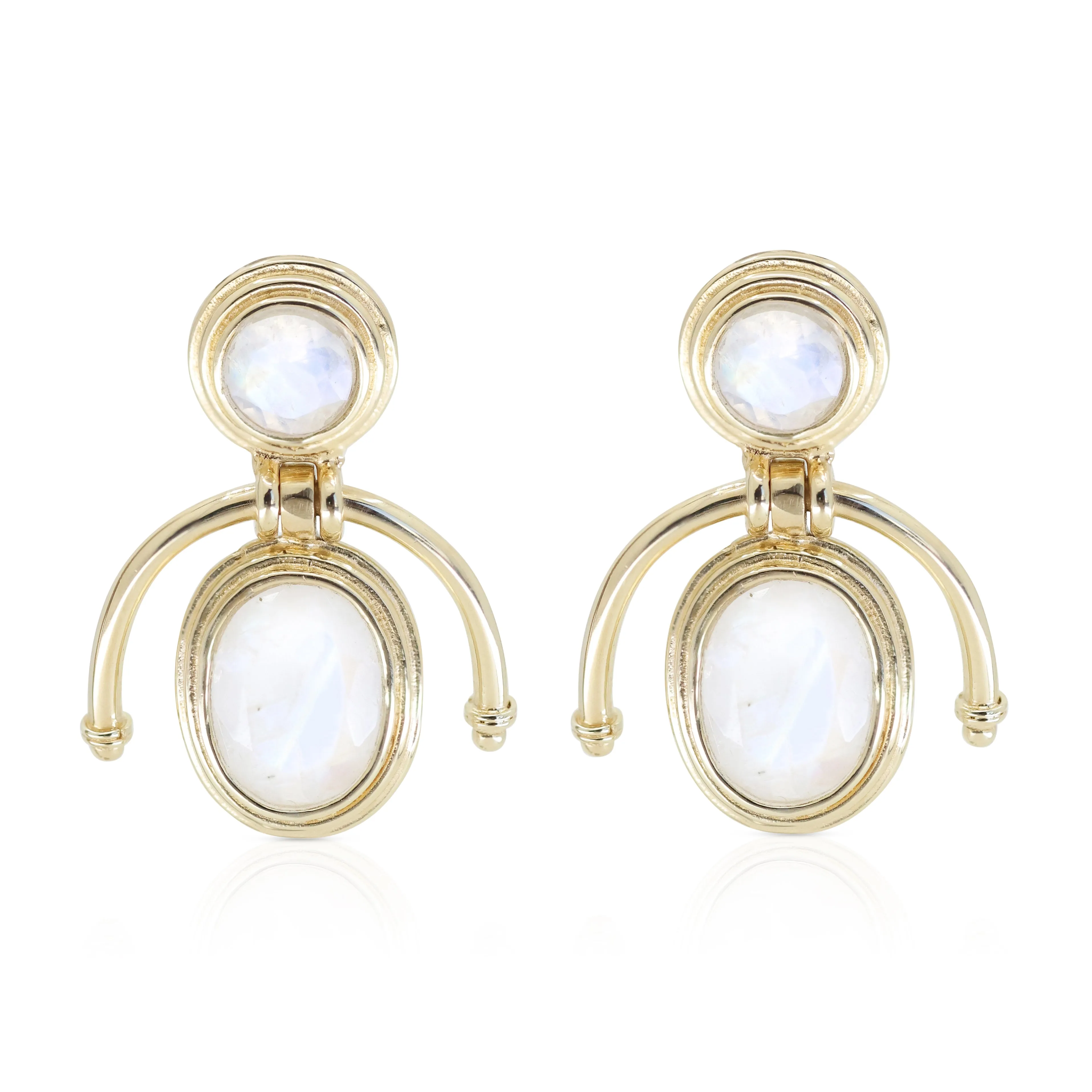 Muse Moonstone Gold Earrings