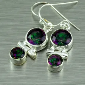 Mystic Topaz Small Earrings. 92.5% Sterling Silver