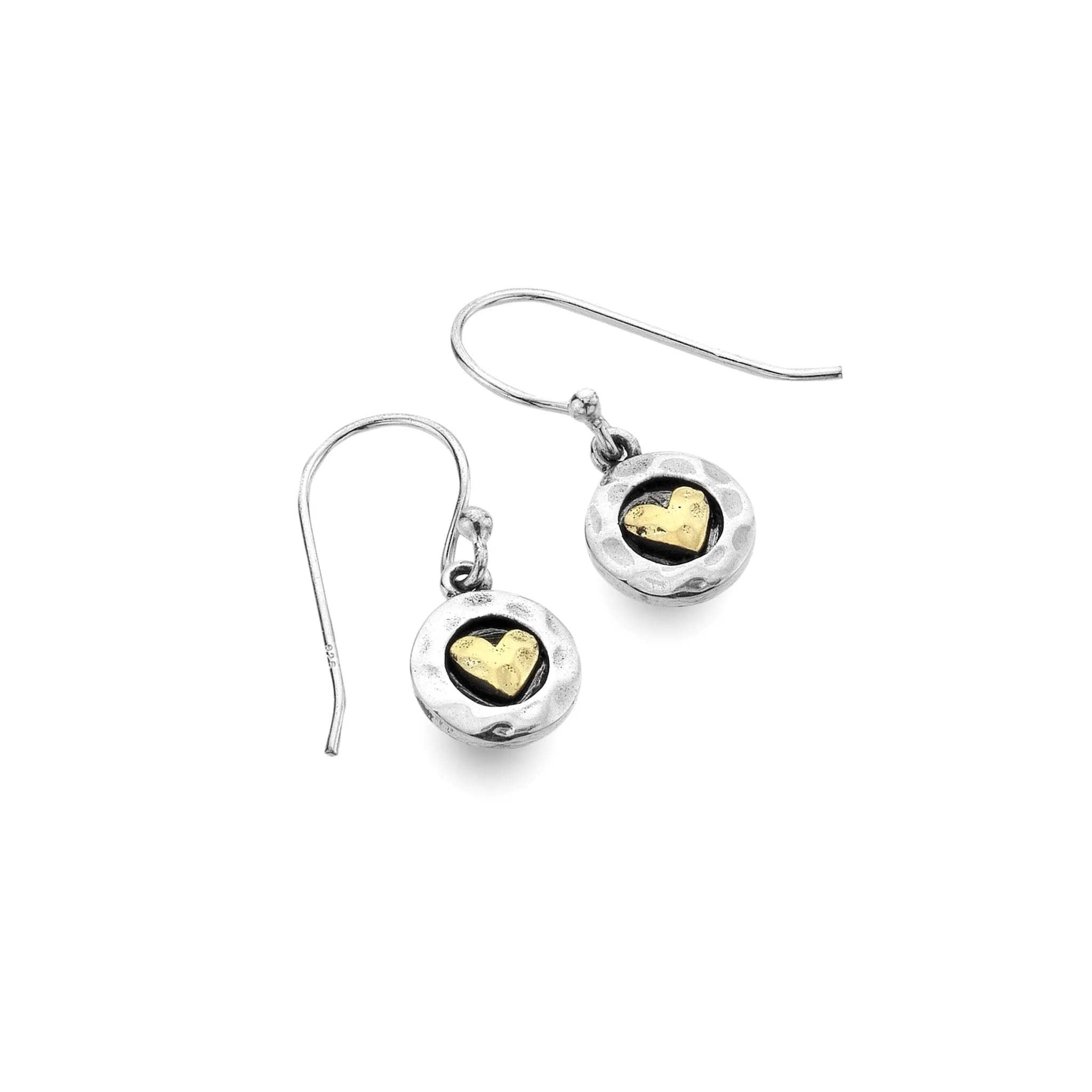 Oxidised love heart earrings