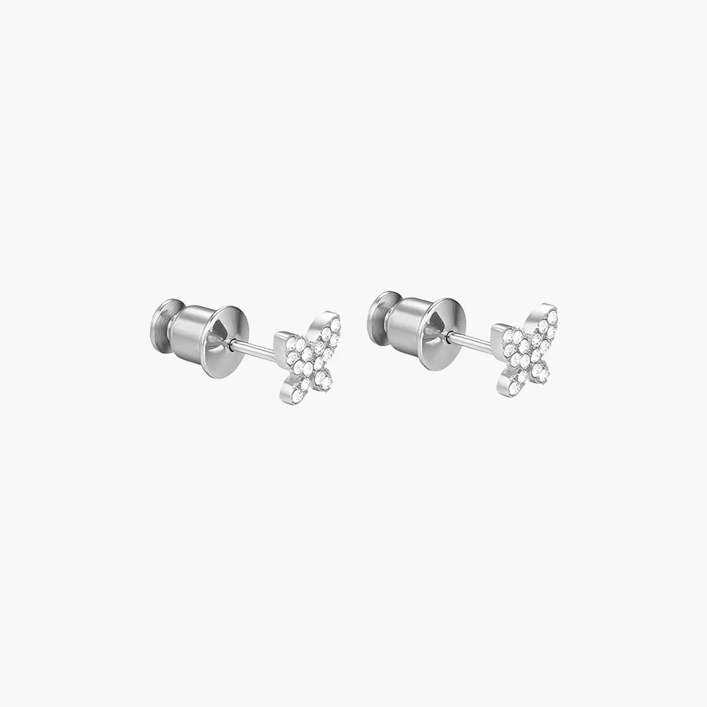 Pavé Butterfly Stud Earrings