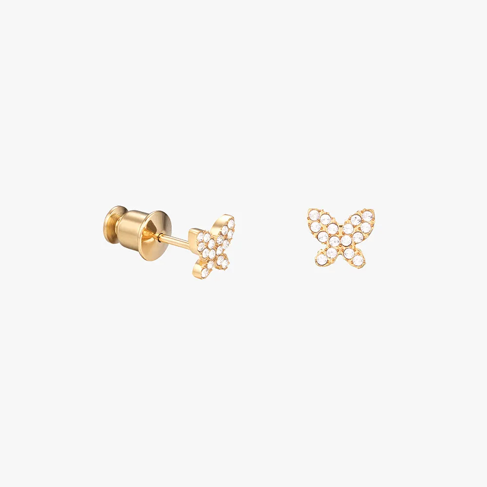 Pavé Butterfly Stud Earrings