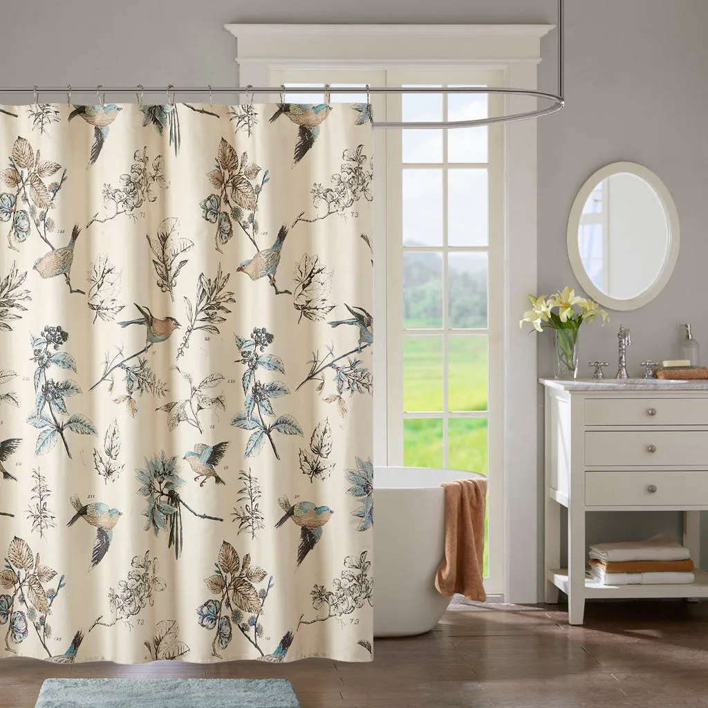 Printed Cotton Shower Curtain