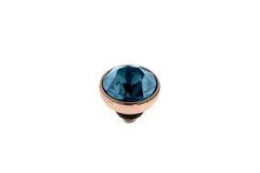 Qudo Rose Gold Plated Stainless Steel 8mm Bottone Topper in Montana