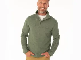 Quilted Pullover - Heather Olive