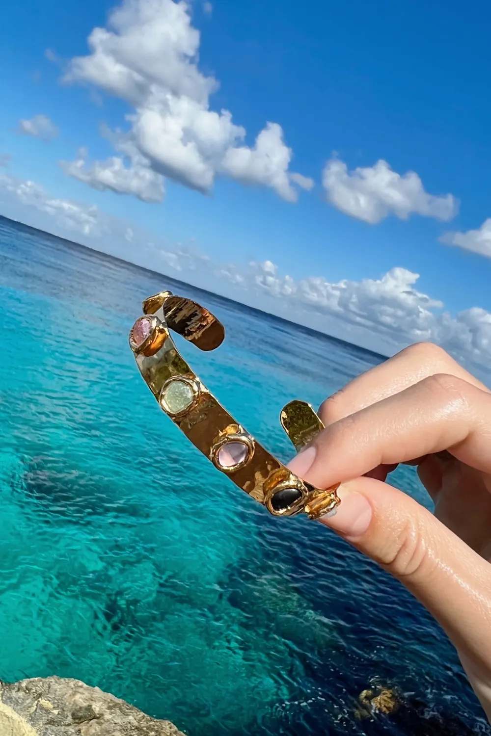 Rainbow Cuff in Gold