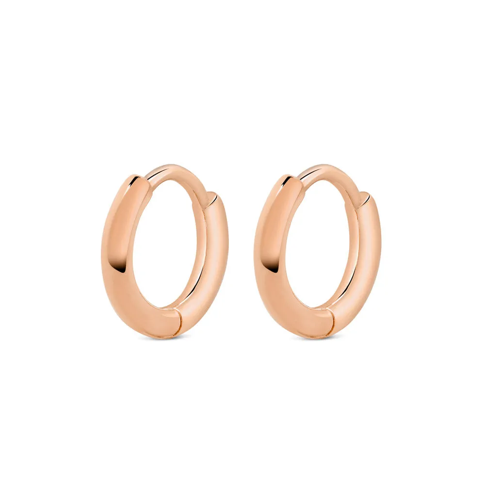 Rose Gold Basic Hoop Huggies