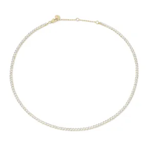 Round CZ Tennis Necklace