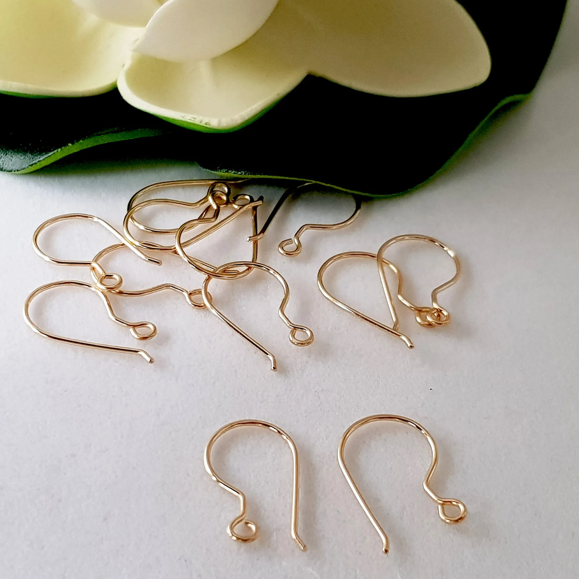 Shepherds Hook [1 Pair] Handmade Earring Wires Gold-Filled 14k | GF-001EH | Jewellery Making Supply