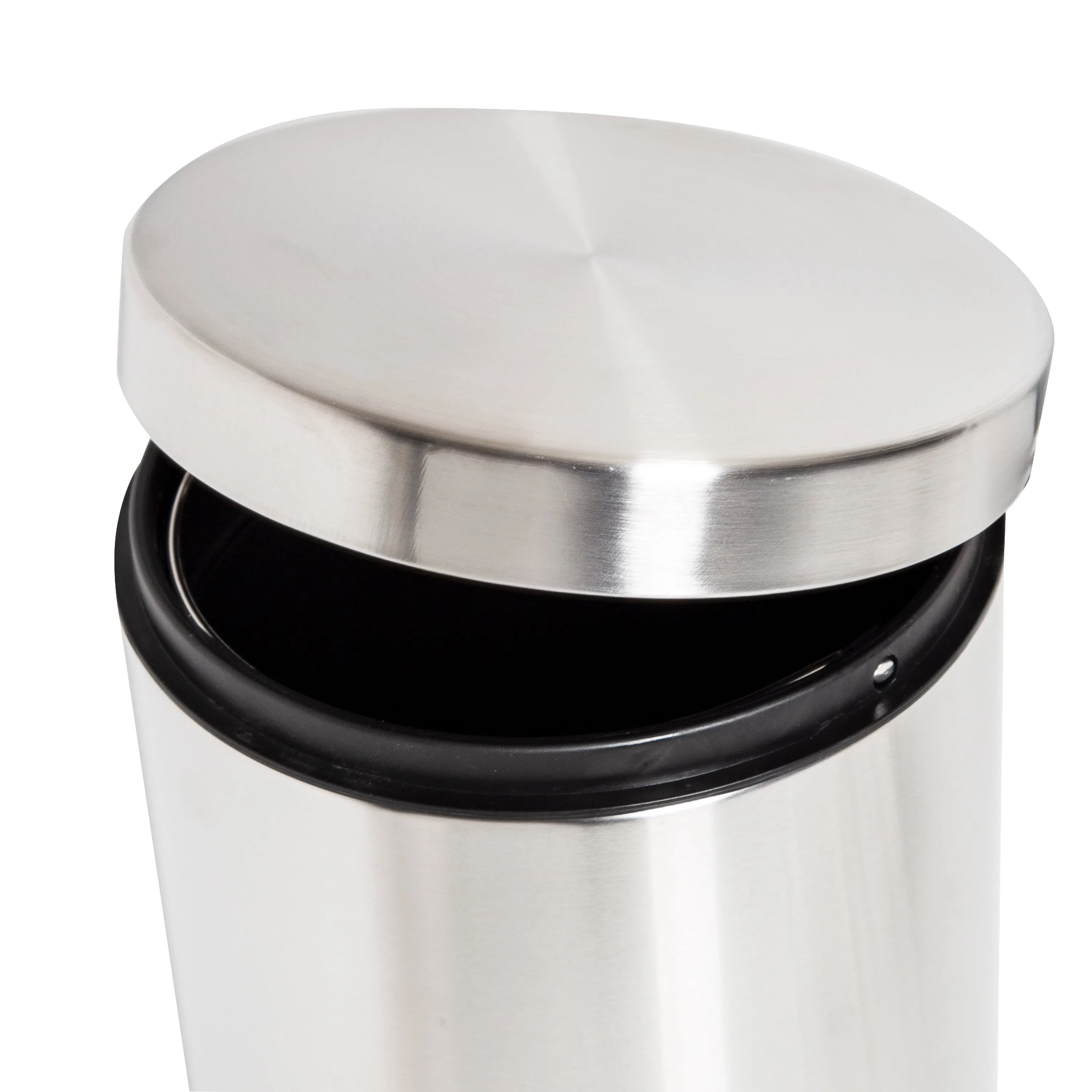 Silver 5L Stainless Steel Round Step Trash Can