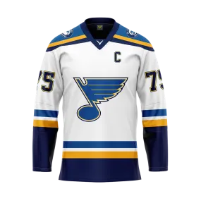 St.Louis Blues AAA White Sublimated With Twill Authentic Jersey