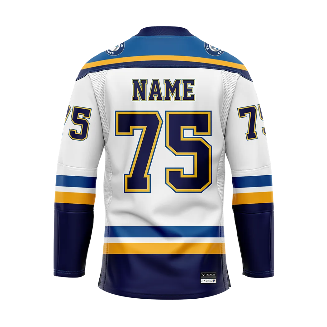 St.Louis Blues AAA White Sublimated With Twill Authentic Jersey