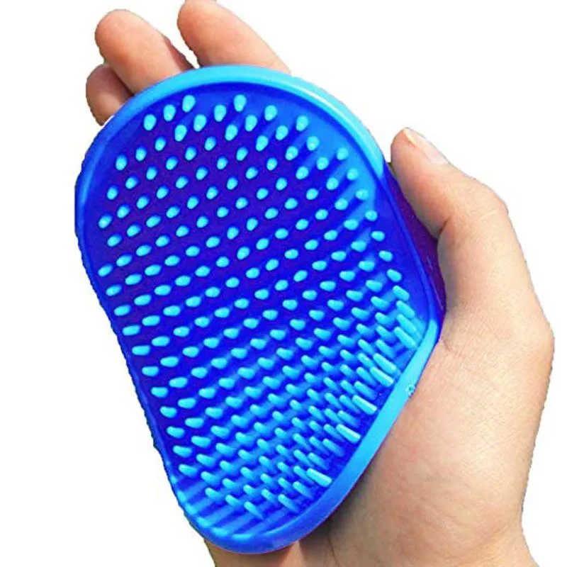 Super Grooming Rubber Hand Brush for Pets