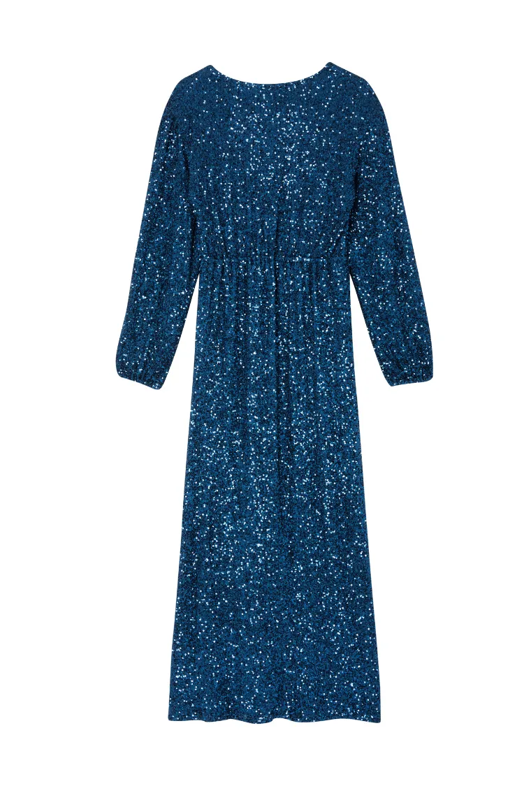 Teal Sequin Emma Dress