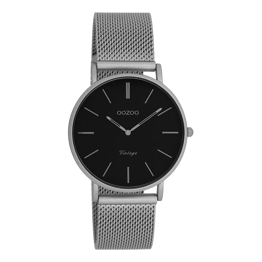 Titanium OOZOO watch with titanium metal mesh bracelet - C9930