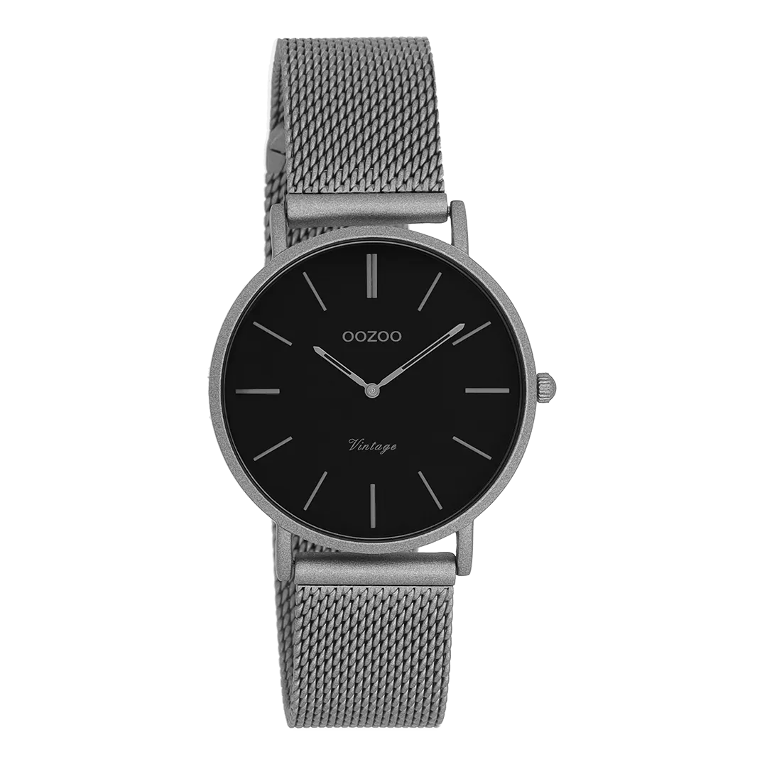 Titanium OOZOO watch with titanium metal mesh bracelet - C9931