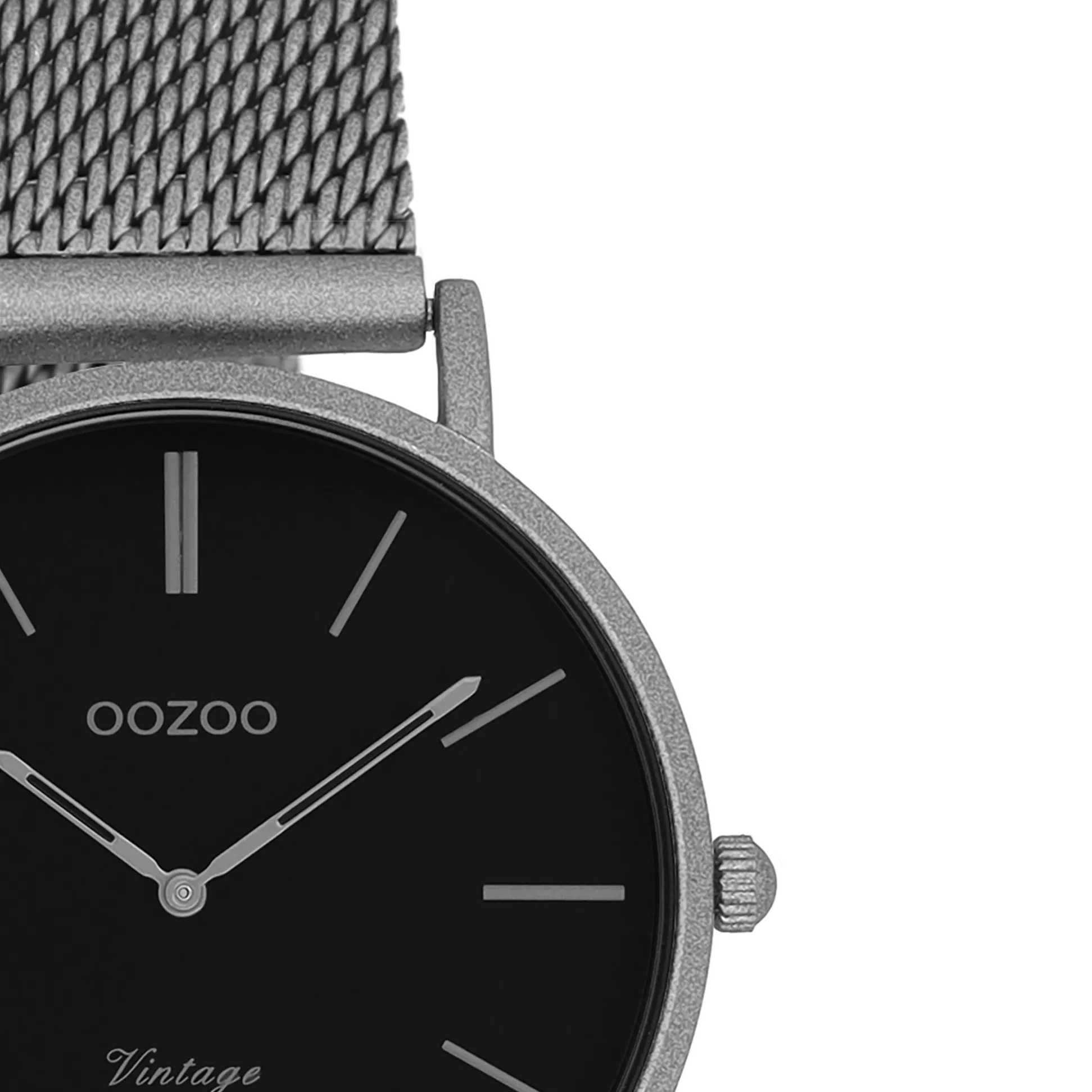 Titanium OOZOO watch with titanium metal mesh bracelet - C9931